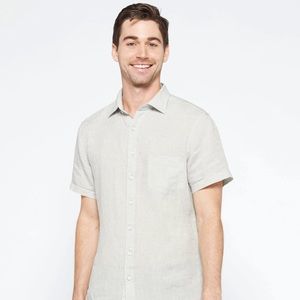 RODD & GUNN Ellerslie Linen Shirt in Vapour Size L NWT